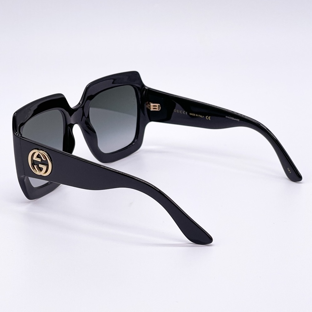 NEW GUCCI GG0053S 001 BLACK SQUARE WOMEN’S SUNGLASSES GUCCI GG0053SN 001 - Picture 4 of 11